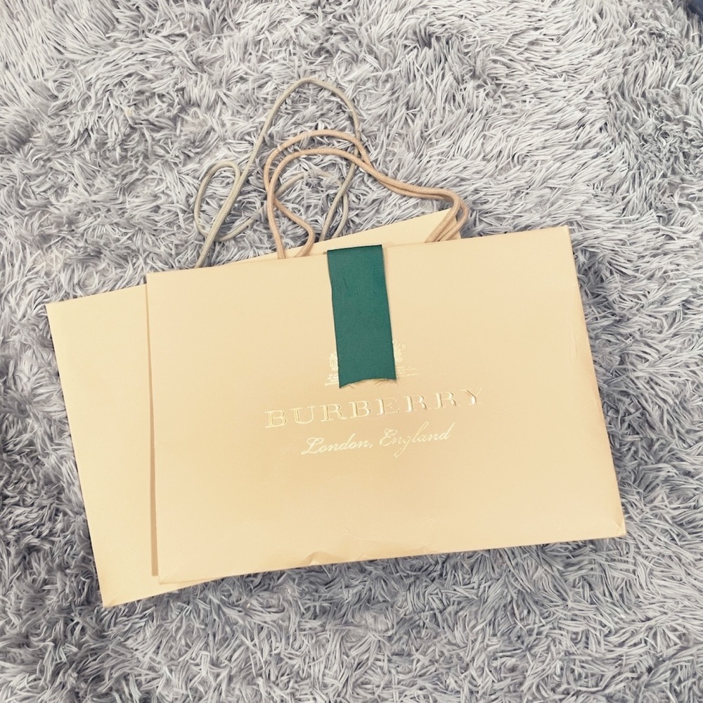 NEW • Burberry • Set of 2 Shopping Bags Brown